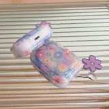 Fresh flowers floral pendant wavy silicone soft wireless bluetooth earphone case for apple airpod pro 2 2nd 1 3 4 colorful cover