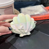 Cute Laser Colorful Sea Shells Cover For apple AirPods 1/2/3 Cover Soft White Earphone Case for Airpods 4 Pro 2 Headset Box