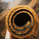 PVC Doormat for Indoor Outdoor Non Slip Imitation Coconut Half-round Floor Mat Durable Outside Door Carpet BathRug Doormat