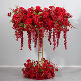 Artificial Lily of The Valley Red Ferris Wheel Flower Wedding Table Decoration Ornament Wedding Decoration Flower Arrangement