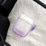 Creative Simple Style Candy Colour Gradient Transparent Acrylic Silicone Headphone Cover Case For AirPods 1 2 3 4 Pro 2 Fundas