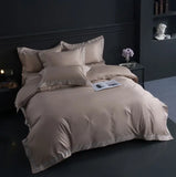 4/6Pcs Luxury 1000TC Egyptian Cotton Bedding Set Solid Color Soft Silky Duvet Cover Set Quilted Bedspread Bed Sheet Pillowcases