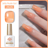 Transparen Gel Nail Polish Pink Jelly Nude Semi Transparent French Nail Camouflage UV Gel Varnish Soak Off Nail Art