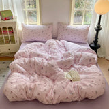 Girls Strawberry Bedding Sets 2026 New Queen Size Bed Sheet Set Duvet Cover Set With Pillowcase No Filling