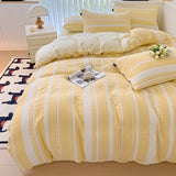 Class A 60S Pure Cotton Bedding Sets Jacquard Cotton Skin Friendly Comforter Cover Set Girl Duvet Cover Set for Queen King Size
