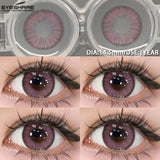1 Pair Colored Contact Lenses Pink Contact Lenses Purple Fashion Makeup Contact Lenses Eye Cosplay Lenses Yearly Use