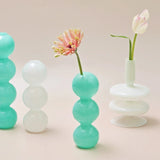 Decor Nordic Jade Vase Candle Holders Glass Vase Home Decor Party Wedding Decoration Aesthetic Room Decor