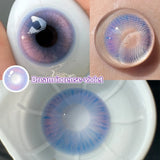 1 Pair Myopia Fashion Lens Prescription Colored Contact Lenses Beauty Pupils Purple Eye Lenses Blue Eye Color Lenses