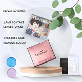 1Pair Fashion Blue Green Colored Contact Lenses Gray Brown Beautiful Pupils Cosmetic Black Eyes Lens Yearly EyeContacts