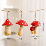 1/3Pcs Red Mushroom Christmas Tree Decoration Cute Christmas Mushroom Hanging Ornaments Holiday Party New Year