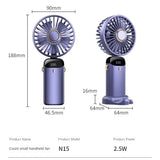 Usb Handheld Fan Mini Portable Student Small fFan Digital Display Folding Fragrance Rechargeable Desktop Electric Fan