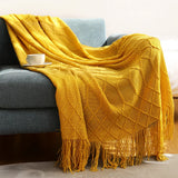 Herringbone Faux Cashmere Throw Blanket Lightweight Fuzzy Soft Cozy with Chevron Fringe Travel-Friendly Farmhouse Christmas Gift