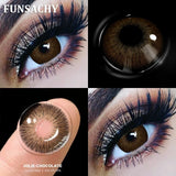 1Pair New Colored Contact Lenses for Eyes Big Black Eye Lens Natural Yearly Cosmetics Beauty Women Men Pupils Fast Ship