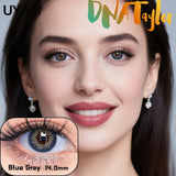 Highlight Pattern Contact Lenses - Subtle Mixed Blood Look, Must-Have for Date Makeup, Brown/Blue/Grey/Green