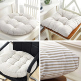 Stripe Garden Patio Seat Cushion Round Chair Pad Home Floor Cushion 22 Inch Window Pad Throw Pillows Indoor/Outdoor