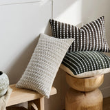 Decorative Farmhouse Throw Pillow Covers Chenille Striped Pillow CaseSet Boho Textured Cushion Cover for Sofa Couch Living Room