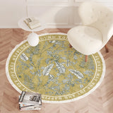 American Retro Carpets for Living Room Light Luxury Bedroom Decor Round Rugs Fluffy Soft Lounge Rug Home Oil Painting Floor Mat