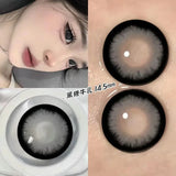 2 PCS New Nature Product Korea Myopia Contacts Lenses  Fashion Black Soft Color Contacts Fast Shiping