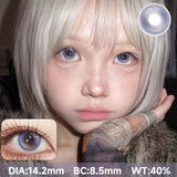 2pcs Half-Year Colored Contacts 14.5mm High Pigment Blue Purple Red Grey Lenses for Cosplay