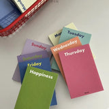 Mini Dopamine Notebook Weekly Memo Pad Non Sticky To Do List Mini Portable Notebook Cute Planner 50pcs Office School Accessories