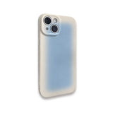 Blue and White Gradually Changing Color Case for IPHONE 16 ProMax 15 14 13 12 11 PRO Acrylic TPU Two in One Magnetic Phone Cases
