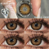 1pair Color Contact Lenses for Eyes Black Lenses Cosmetic Big Eye Lenses Gray Pupils Lens Yearly Natural Eye Contacts