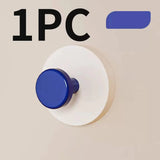 1/4Pcs Colorful Strong Suction Cup Hook No Drill Movable for Bathroom Kitchen Keys Towels Bags Dolls Hanging Organizer