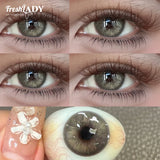 1 Pair Muses Series Colored Contact Lenses Natural Brown Pupils Eyes Contact lenses Big Eyes Soft Contacts 14.50mm