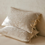 2 Pcs Class A  Linen Cotton Pillow Cases Wabi-sabi Aesthetic Beige Pillowcase for Bed Skin-friendly Bed Sleep Pillow Cover 48x74