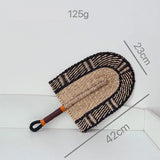 Seagrass Fan Braided Grass Woven Wall Hanging Straw Fan Decoration Vietnamese Fan Decor For Coastal Theme Cultural Enthusiasts
