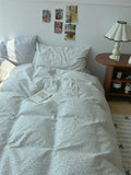 Pure Cotton Fledding Set Four-Piece Queen Size Bed eet Cover Duvet Cover Bedding Protector Single Dormi Bed Linens