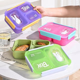 Food Grade Sealed Lunch Box with Spoon Microwave‑Safe Large Capacity Leak Proof Bento Box Office Worker Food Storage Container