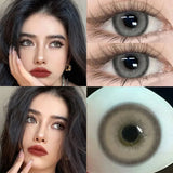 1 Pair Nature Color Eyes Contacts Lenses Myopic Prescription -0.00 to -8.00 Pupils Brown High Quality  Lens