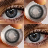 Prescription Colored Contact Lenses with Power Small Pupil Natural Eye Beauty 12 Month Disposable for Daily Cosmetics