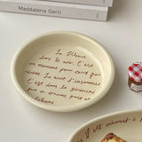 French Ceramic Tableware Vintage Breakfast Plate Ellipse Fish Dish Dessert Cake Deep Plate Originality Kitchen Porcelain Plates