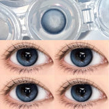 1Pair New Natural Colored Contact Lenses Eye Black Pupils lens with Degree Makeup Myopia Lenses Yearly Use