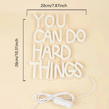 Chi-buy LED Neon U Cand Do Hard Things USB Powered Neon Signs Decor Lamp Signs Birthday Gift Wall Art For Bedroom Room Bar Shop