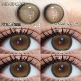 Big Diameter Natural Style Colored Contacts 2pcs Multi-Tone Y2K Lenses for Wedding Party Gift 0.00D No Power