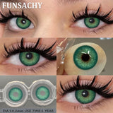 1 Pair Color Contact Eye Color Lenses Makeup Natural Black Lens Cosmetic Brown Eyes Lenses Woman Makeup Beauty Softlens