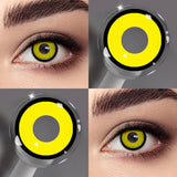 Block Blind Cosplay Anime Colored Contact Lenses Prescription Yearly Disposable Myopia for Halloween Party Makeup