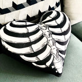 Home Decor Heart Cushion Living Room Skull Personality Decoration Gift Retro Throw Pillow For Halloween Holiday Bedroom