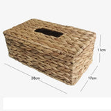Rattan Woven Tissue Box With Lid Water Hyacinth Design Living Room Sanitary Paper Household Storage Organizer Home Supplies