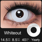 Yearly Use Halleoween Contact Lenses For Cosplay Color Contact Lenses White Contacts Lenses For Makeup White Mesh Lens