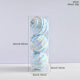 New 3pcs Macaron Color System Foam Christmas Ball Creative Painting Christmas Ball Set Christmas Atmosphere Decorations