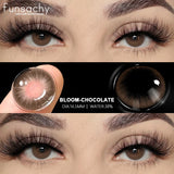 0~-6.00 Myopia Lenses 1 Pair Colored Contact Lenses with Degree Natural Eye Contact Prescription Lens Fashion Lenses