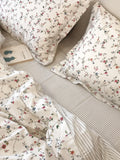 Princ Sle Pure Cotton Bedding Set Fre Floral Print Four Piece Bedding Kit Breathable Comforter Cover for Young Girls