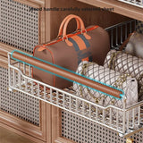 Stainless Steel Jeans Closet Bag Organization Bedroom Storage Rack Box Pull Out Kitchen Storage Large Capacity Undertable Drawer