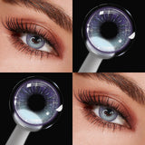 Yearly Disposable Colored Contact Lenses 2Pcs Natural Small Pupil Eye-Enlarged Color Contacts with Degree