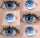 2pcs Brown Colored Contacts Lenses with Myopia 0~-8.00 Degree Yearly Beauty Cosmetic Makeup Pupils 14.5mm Blue Eye Lens