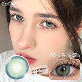 1 Pair Mira Halo Series Colored Contact Lenses Natural Brown Pupils Eyes Contact lenses Gray Soft Contacts 14.50mm